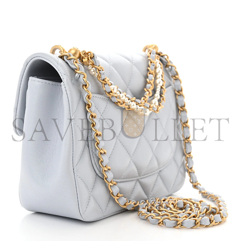 CHANEL MINI PEARL CHAIN FLAP BAG AS4385 (17*12.5*5cm)